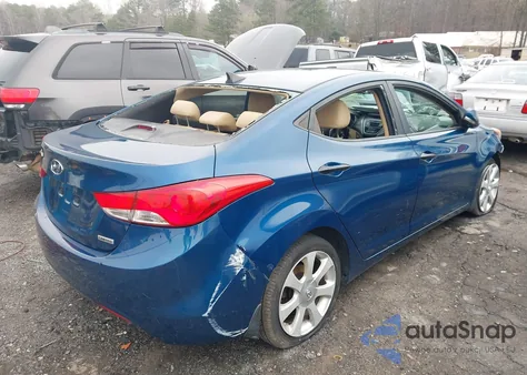 2013 Hyundai Elantra Limited from USA, damaged, VIN KMHDH4AE1DU957596